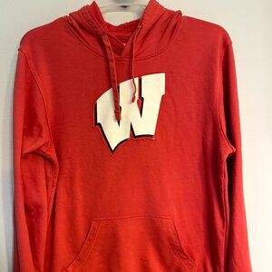 Wisconsin Badgers Hooded Sweatshirt Size Large Box Seat Clothing Co